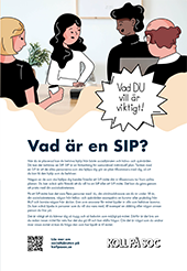 Visningsbild av informationsblad SIP. Textinnehållet på affischen beskrivs i pdf:en som är länkad direkt under den på webbsidan.